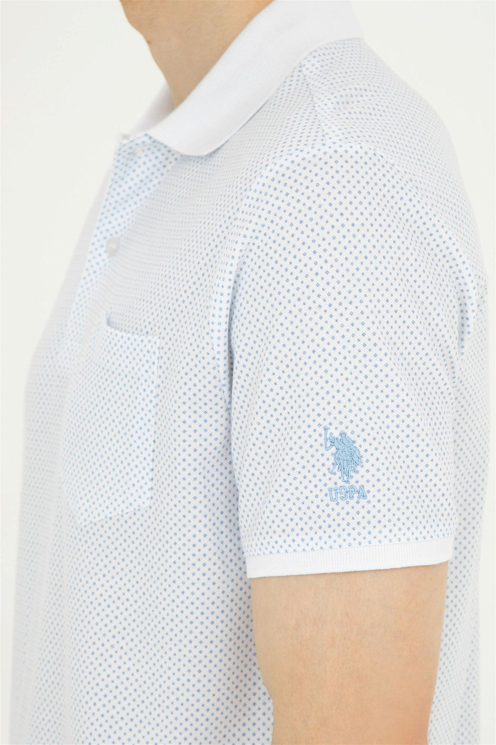 Мужская голубая футболка - U.s. polo assn фото 7