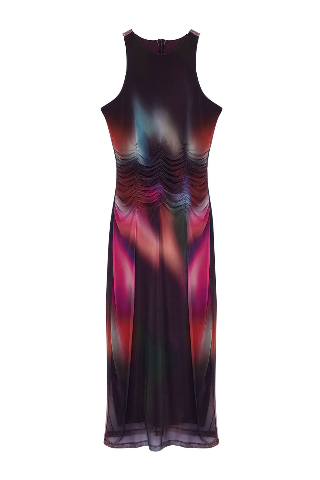 Cok Renkli Degrade Orme Tul S?k Abiye Elbise TPRSS24EL00202