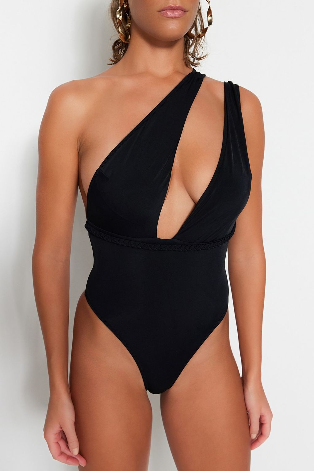 Siyah Tek Omuz Serit Aksesuarl? Normal Paca Mayo TBESS23MA00236