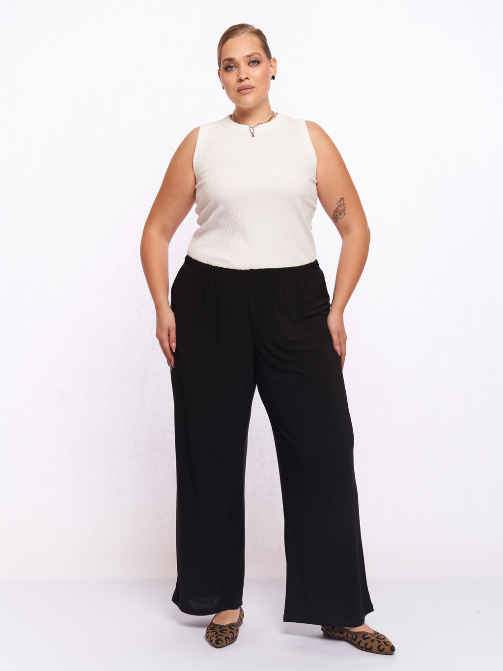 Брюки из холодного трикотажа BB12007BLK01