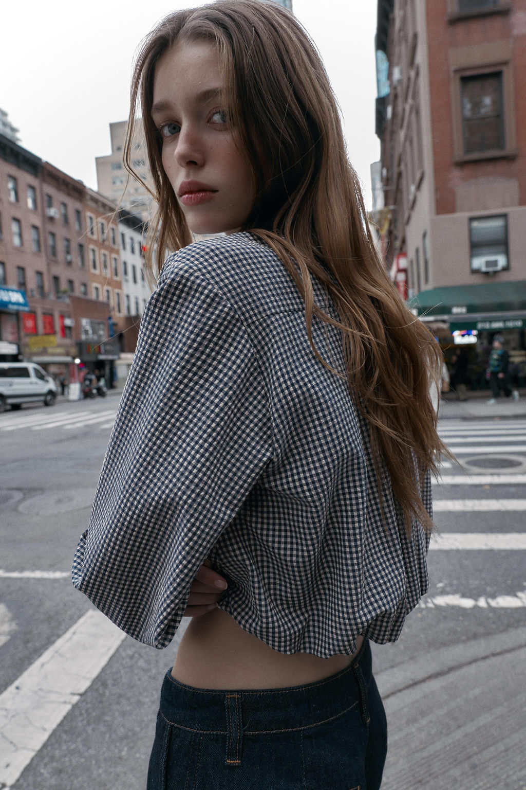 GINGHAM BALLOON SHIRT - Zara фото 2