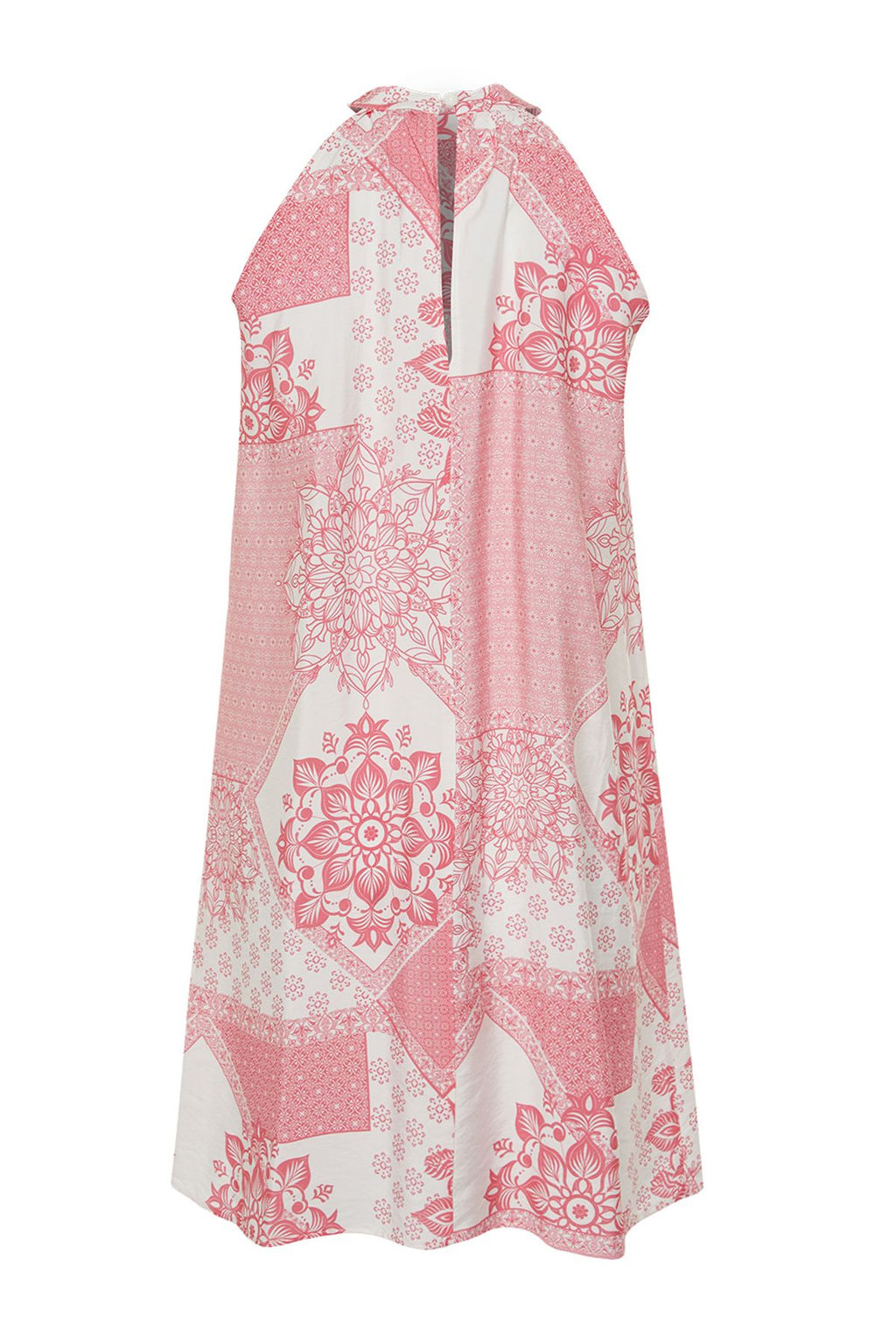 Pembe Kusakl? Cicek Desenli A Kesim Halter Yaka Mini Dokuma Elbise TWOSS24EL00711 - Trendyolmilla фото 8