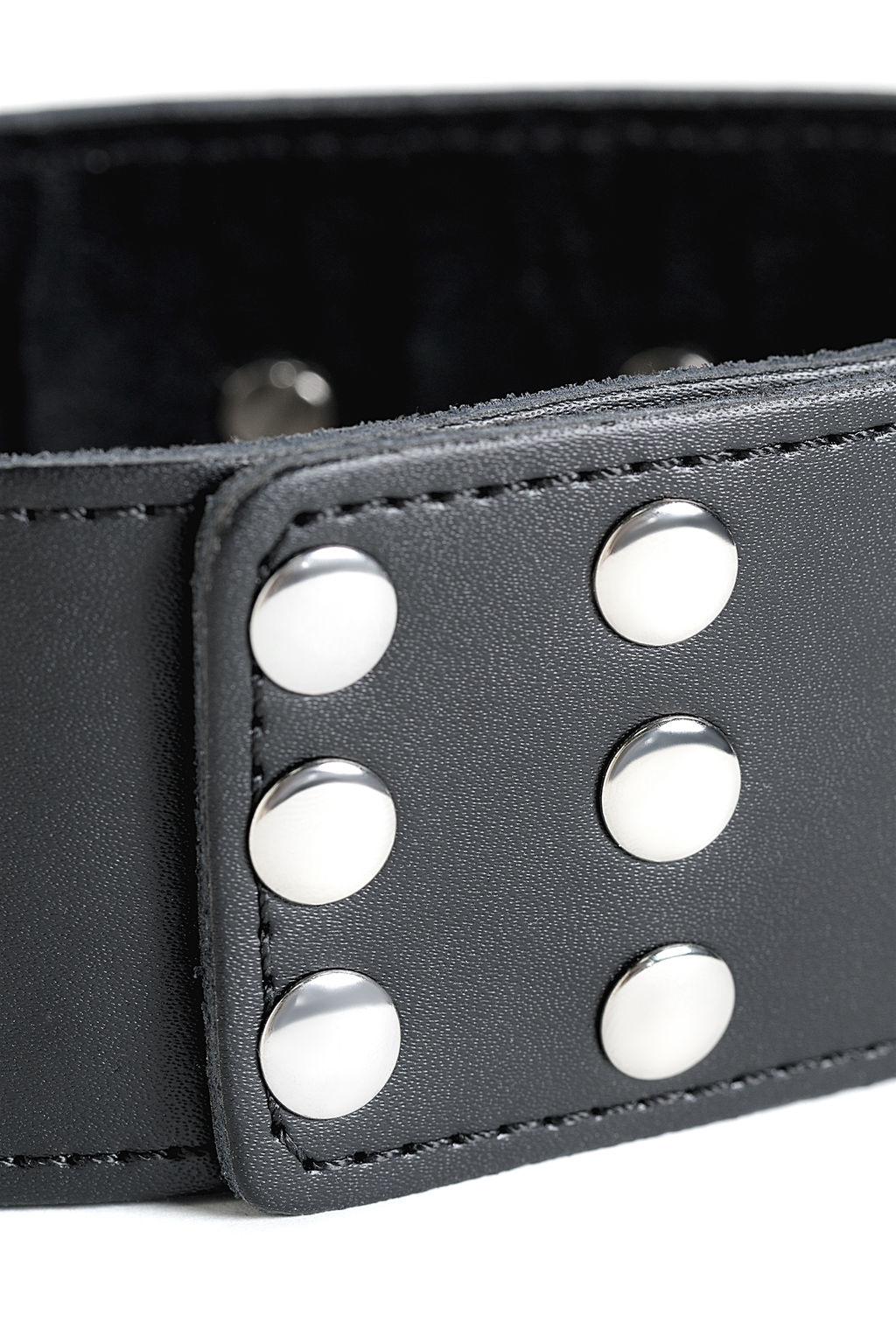 Ошейник TOYFA Theatre кожаный с шипами, черный  фото 4