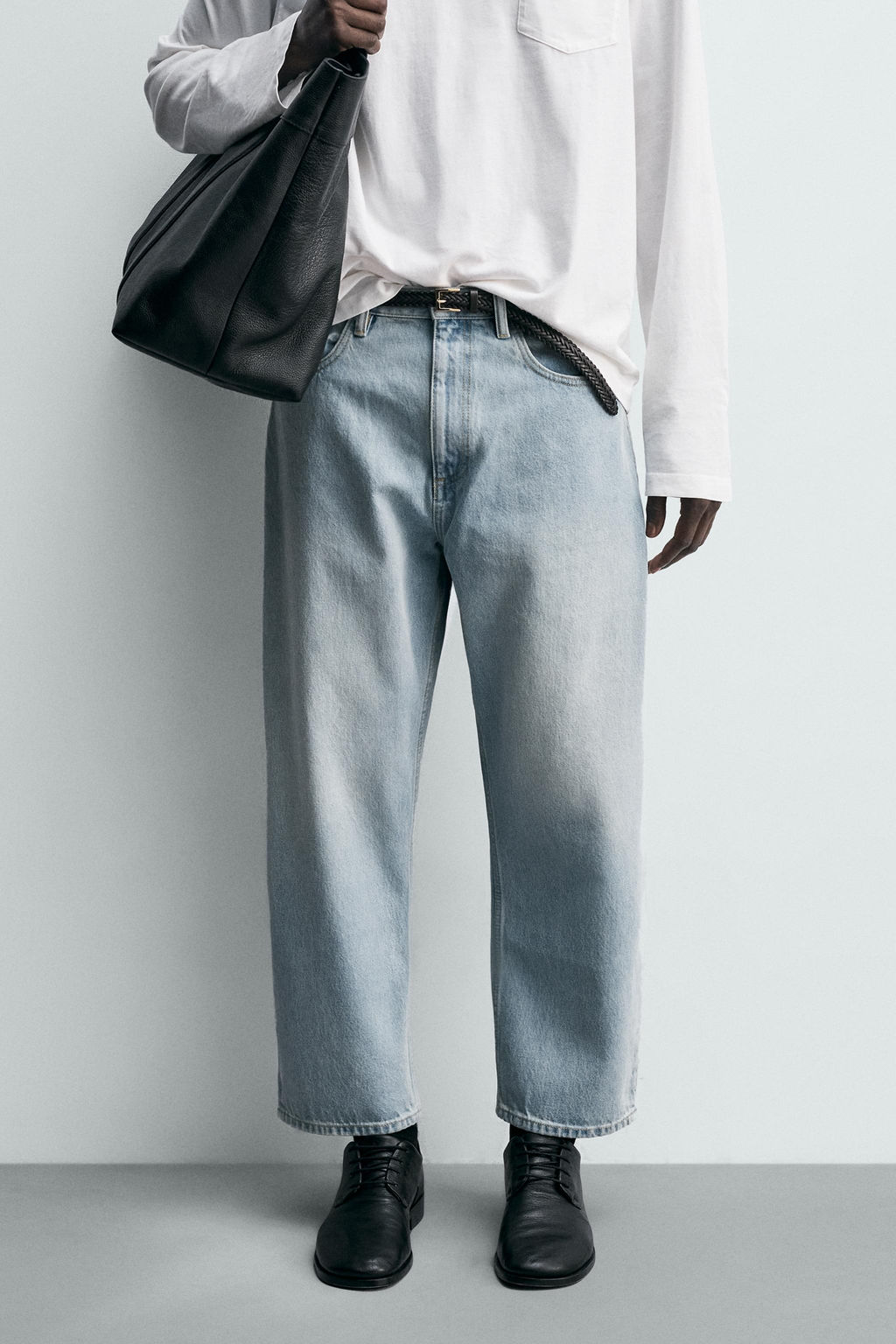 JEANS TAPERED WIDE FIT / Azul claro - Zara фото 11