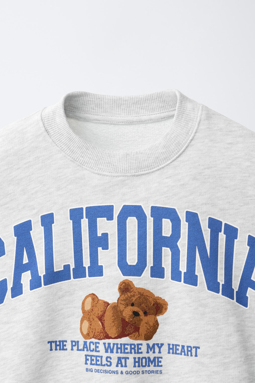 SUDADERA ESTAMPADO TEXTO Y OSO / Gris vigor? - Zara фото 5