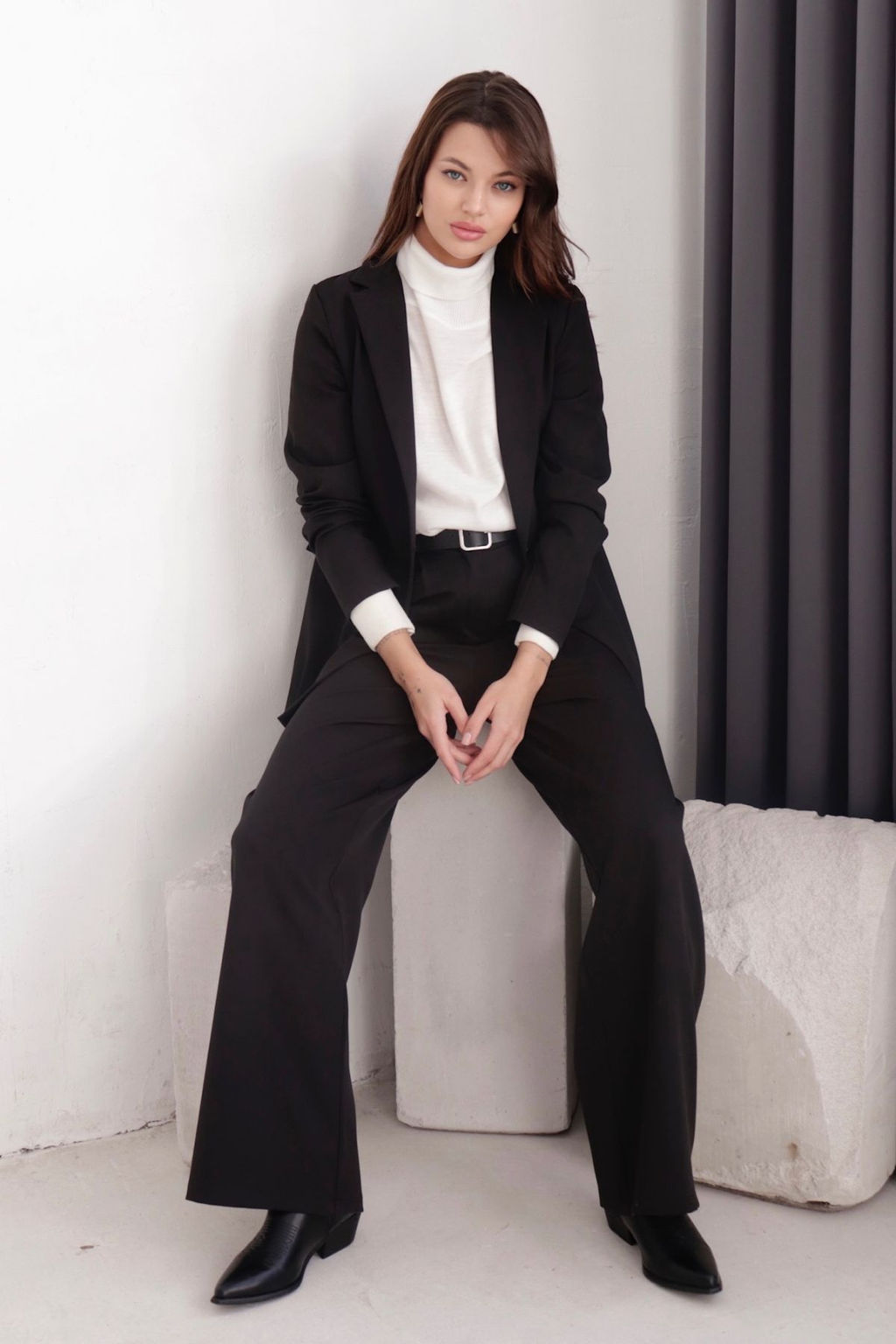 11366 Костюм брючный чёрный - Martichelli фото 14