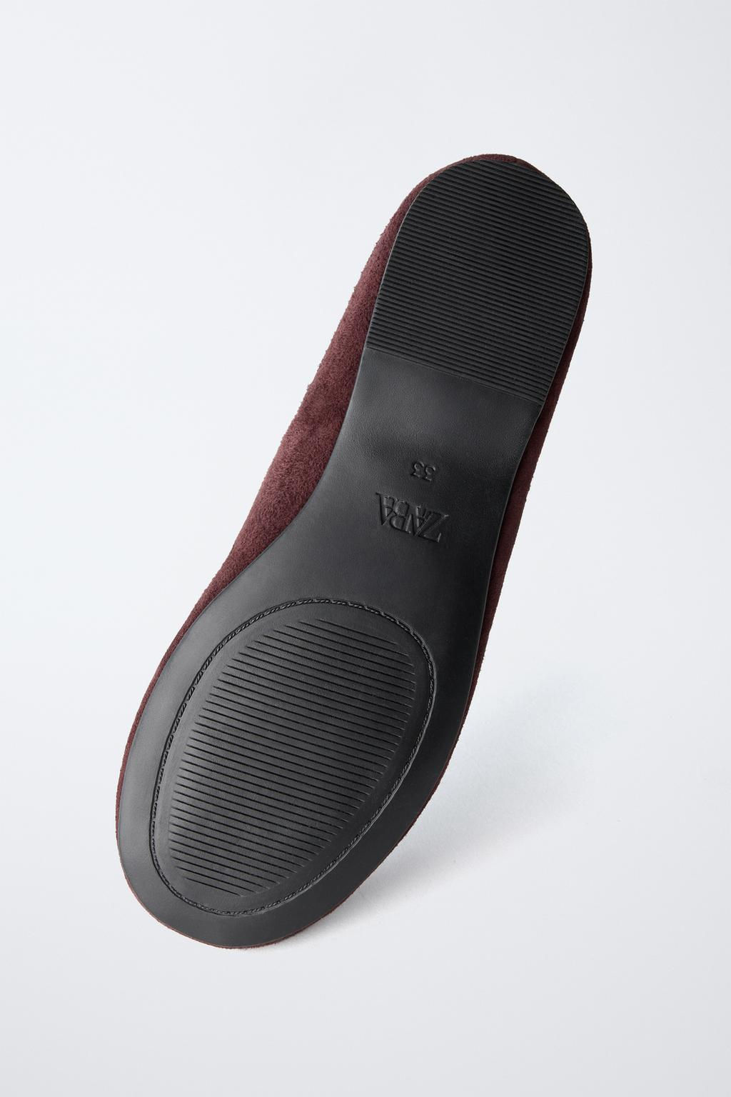 SUEDE T-BAR SHOES - Zara фото 7