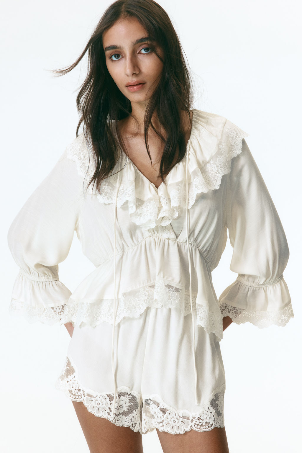 Blusa de volantes con peplum - H&m фото 2
