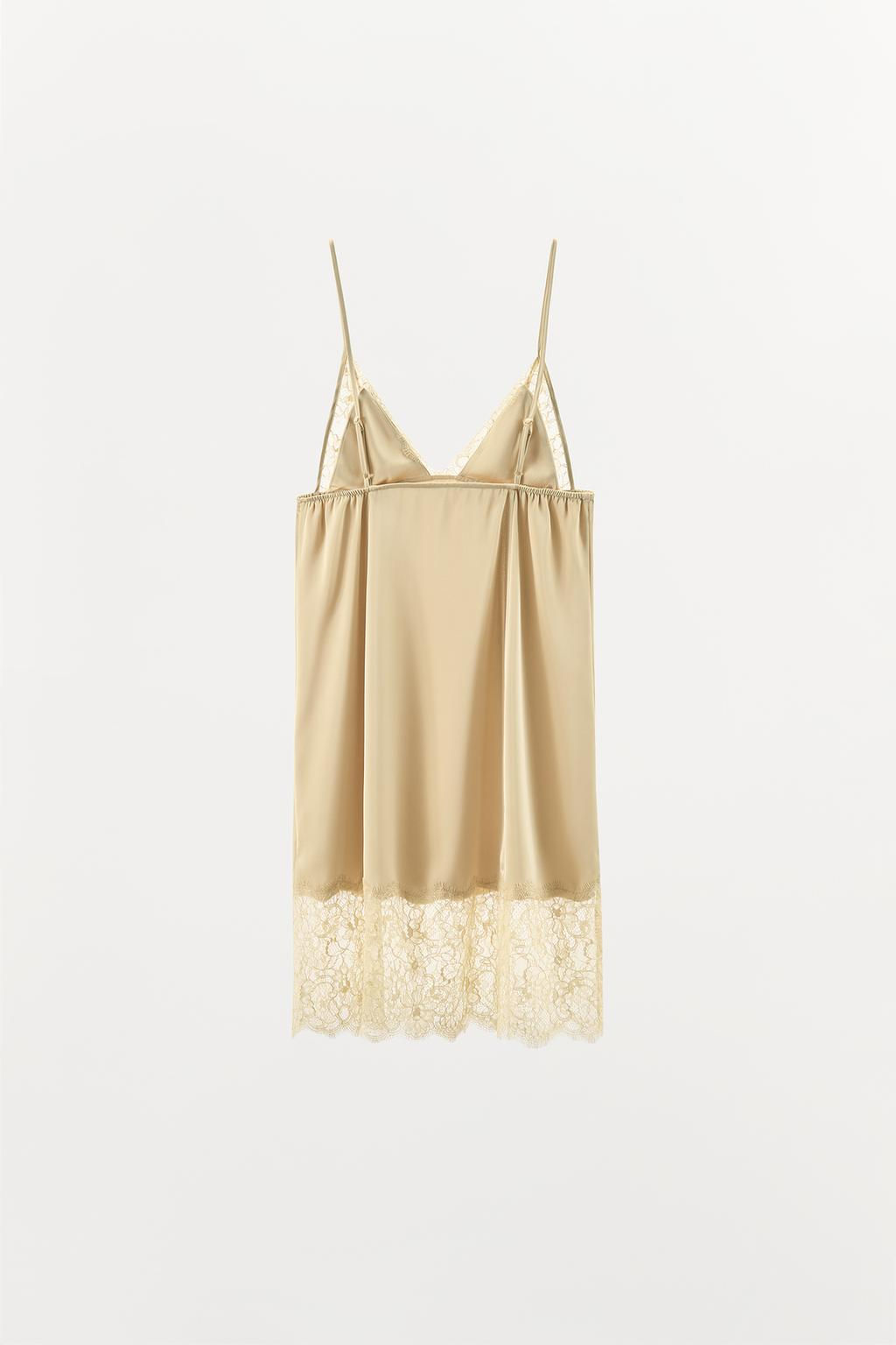 CONTRAST CAMISOLE DRESS - Zara фото 5