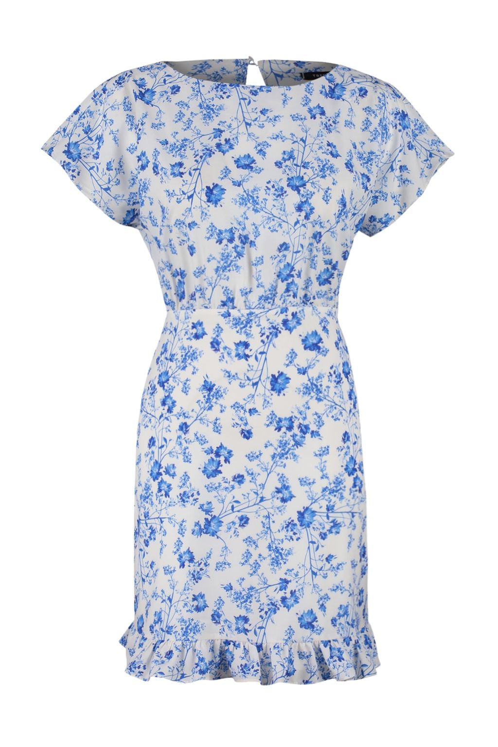 Ekru Cicek Desenli A-Kesim F?rf?rl? Astarl? Mini Dokuma Elbise TWOSS23EL02005 - Trendyolmilla фото 6