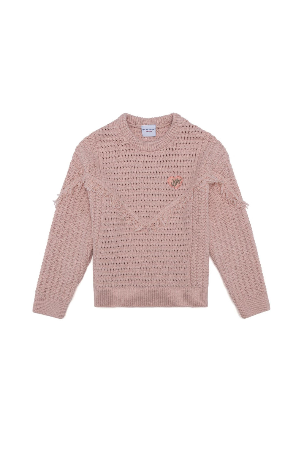 Вязаный свитер лосося для девочки - U.s. polo assn фото 4