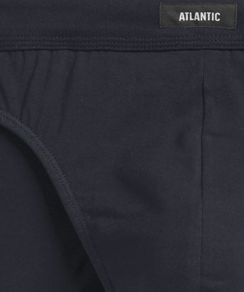 ATLANTIC 3MP-163 Трусы классика Organic Cotton - набор 3 шт. черный + графитовый + серый меланж  фото 3