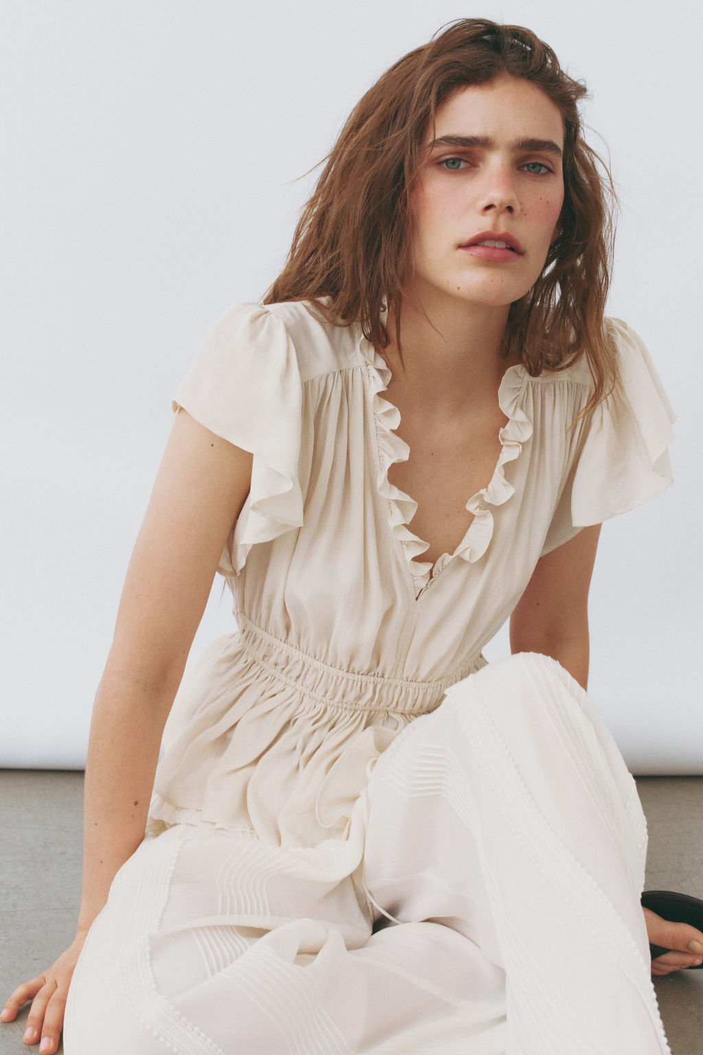 Blusa de manga circular con peplum - H&m фото 7