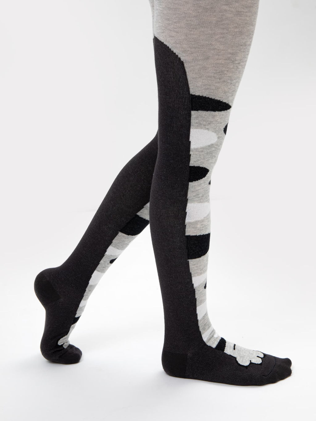 Цена за 3 пары! Колготки детские серого цвета с рисунком - Mark formelle фото 4