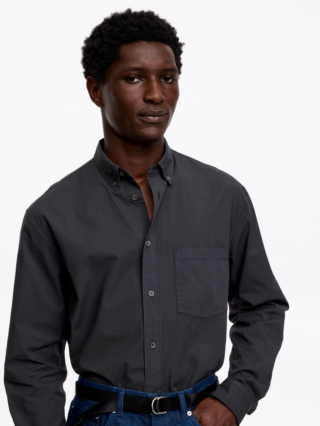 Camisa de popelina holgada - H&m фото 8