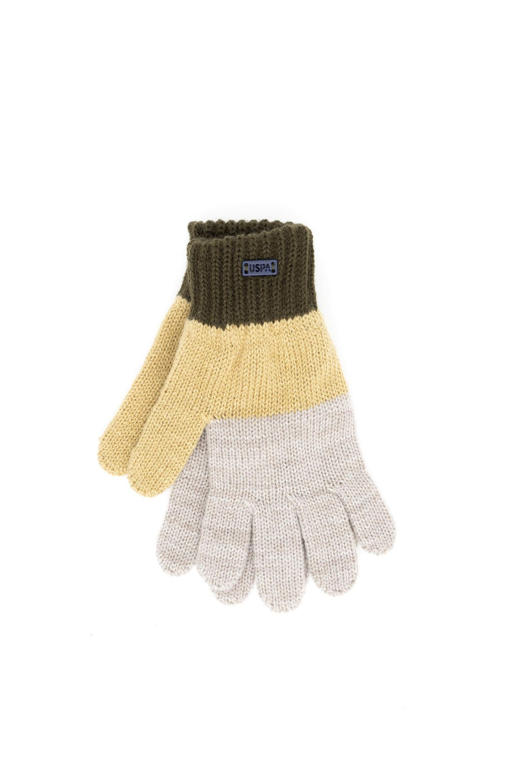 Меланжовые перчатки Camel для мальчиков - U.s. polo assn фото 2