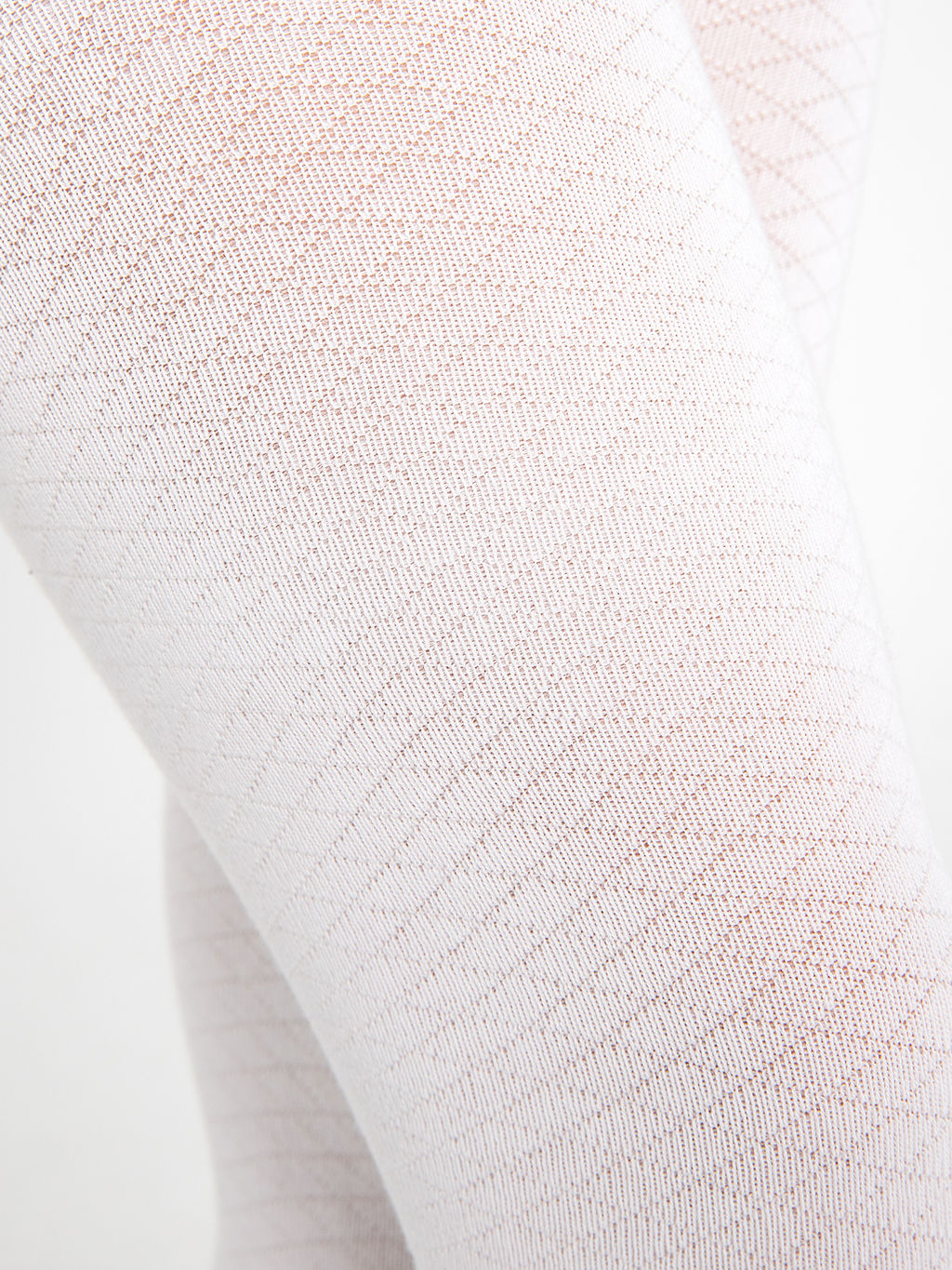 Цена за 3 пары! Колготки детские белого цвета с рисунком в виде диагональной сетки - Mark formelle фото 5