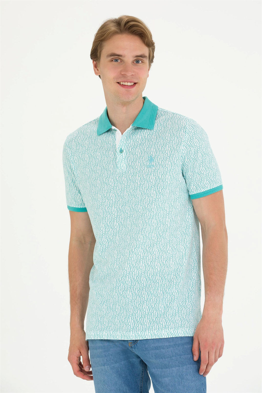 Мужская мятная футболка-поло Неожиданная скидка в корзине - U.s. polo assn фото 3
