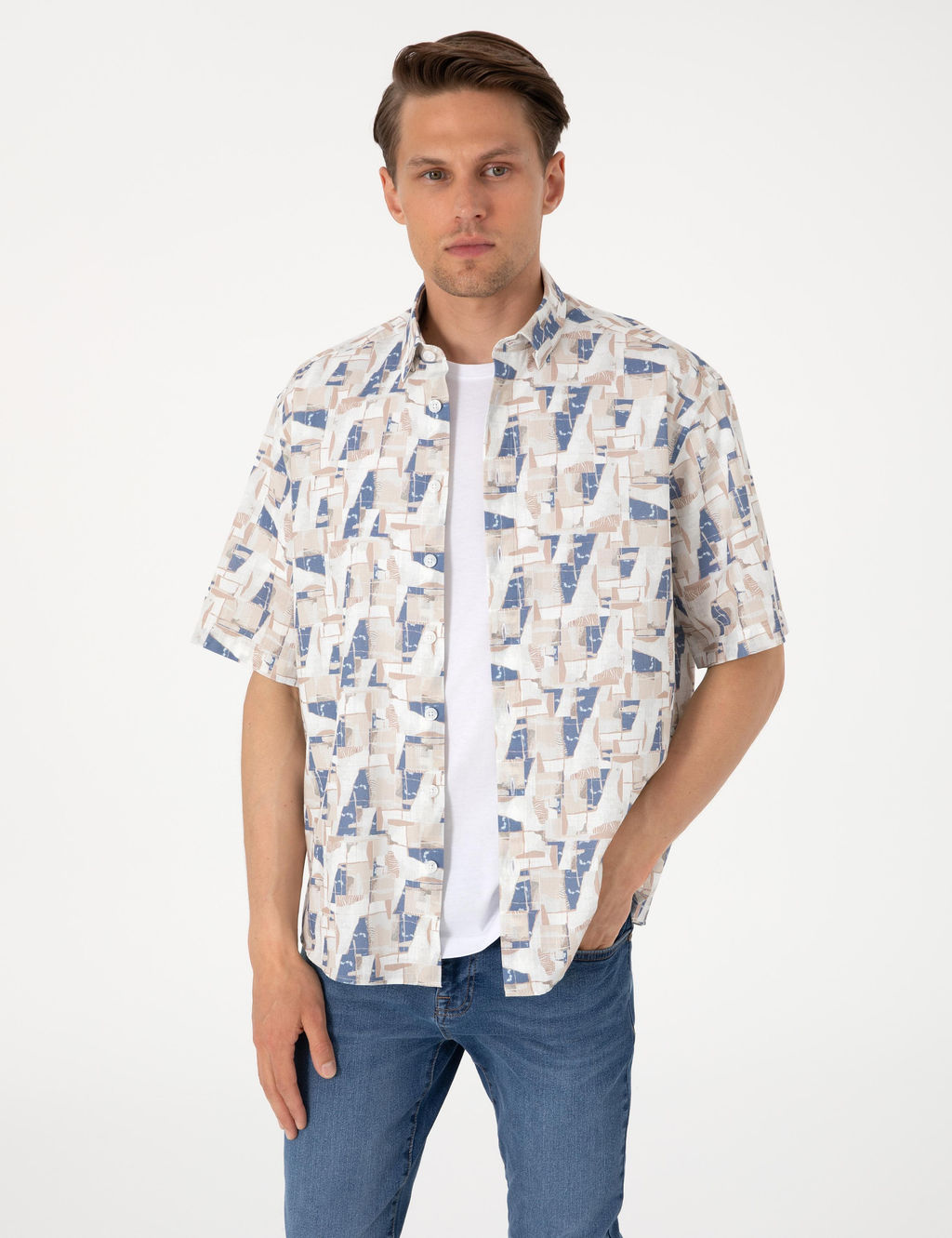 Mavi Oversize K_sa Kollu G_mlek