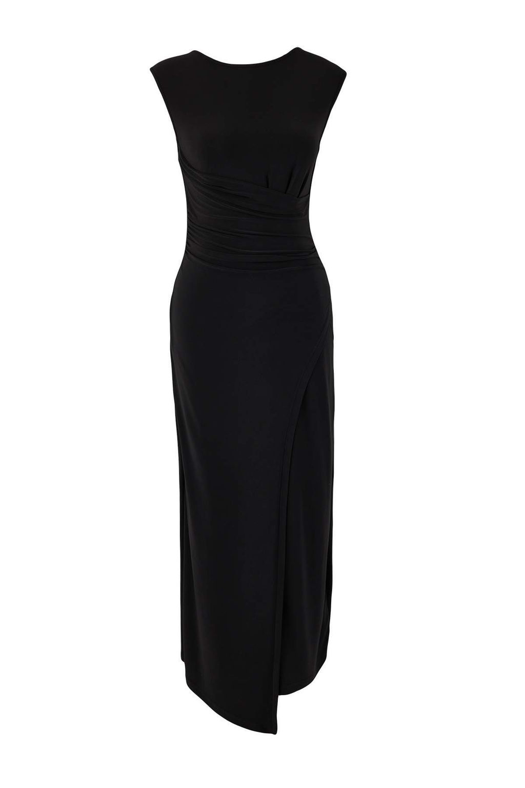 Haki A-Kesim/Can Form Kolsuz Midi Esnek Orme Elbise TWOSS26EL00011 - Trendyolmilla фото 3