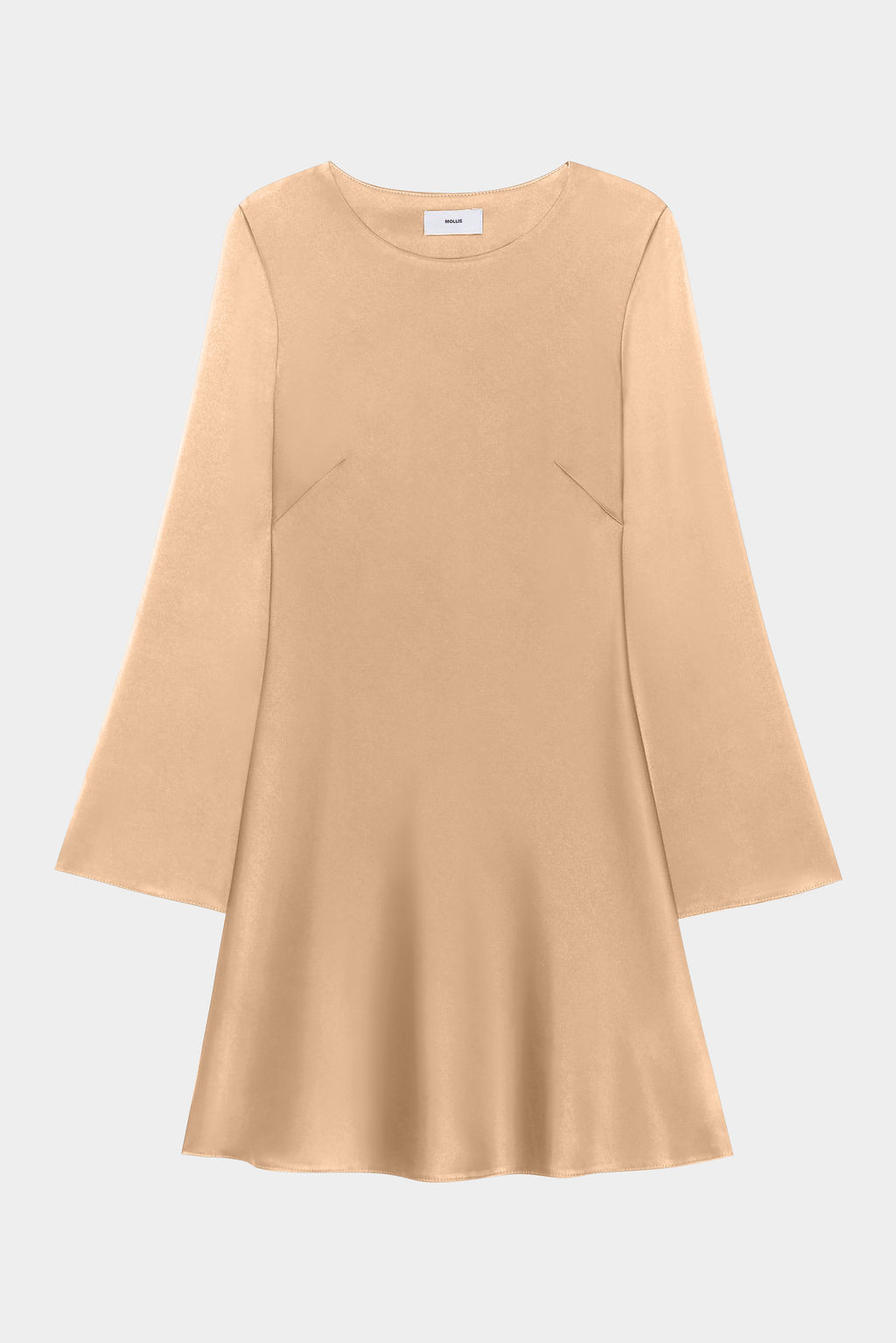 Платье из атласа расклешенного силуэта - Mollis фото 5