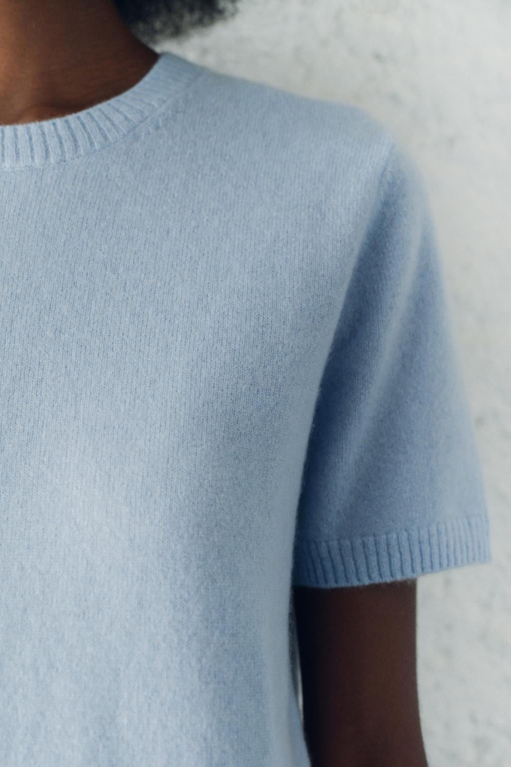 BASIC 100% CASHMERE SHORT SLEEVE TOP - Zara фото 15