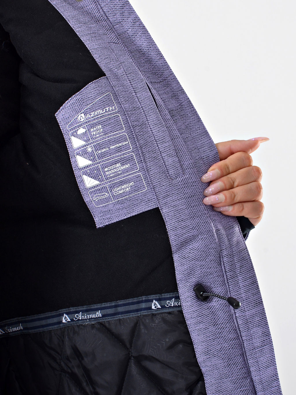 Женская городская парка / куртка Azimuth В 221/21864-1_79 Лавандовый (БР)  фото 18
