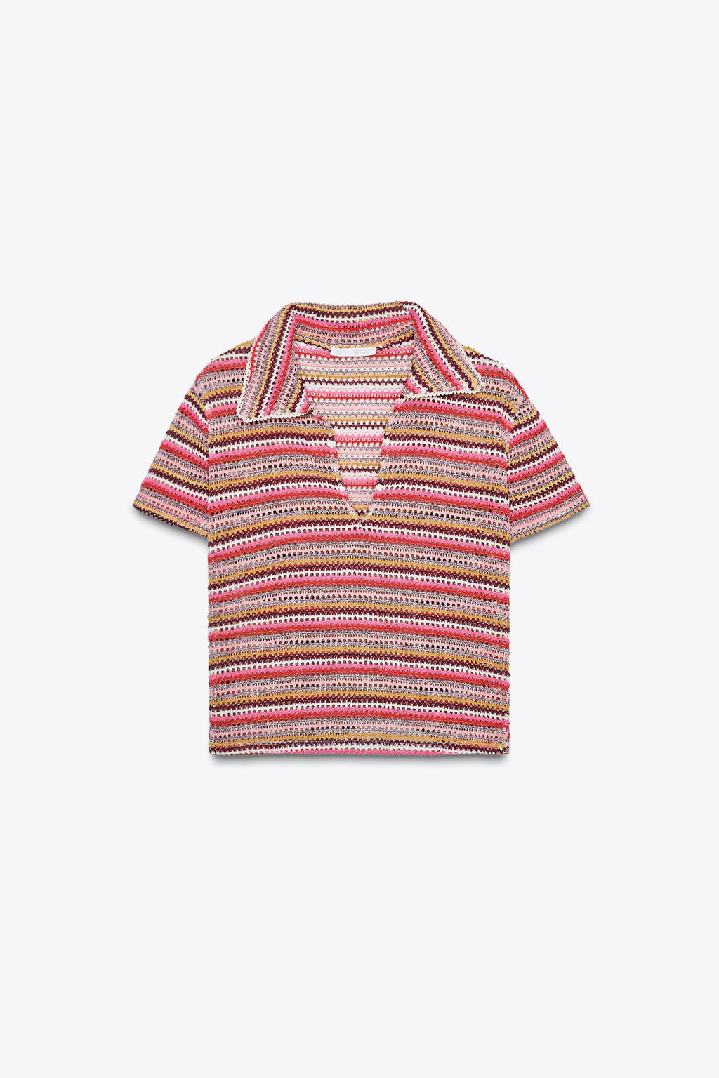 CROCHET POLO SHIRT - Zara фото 3