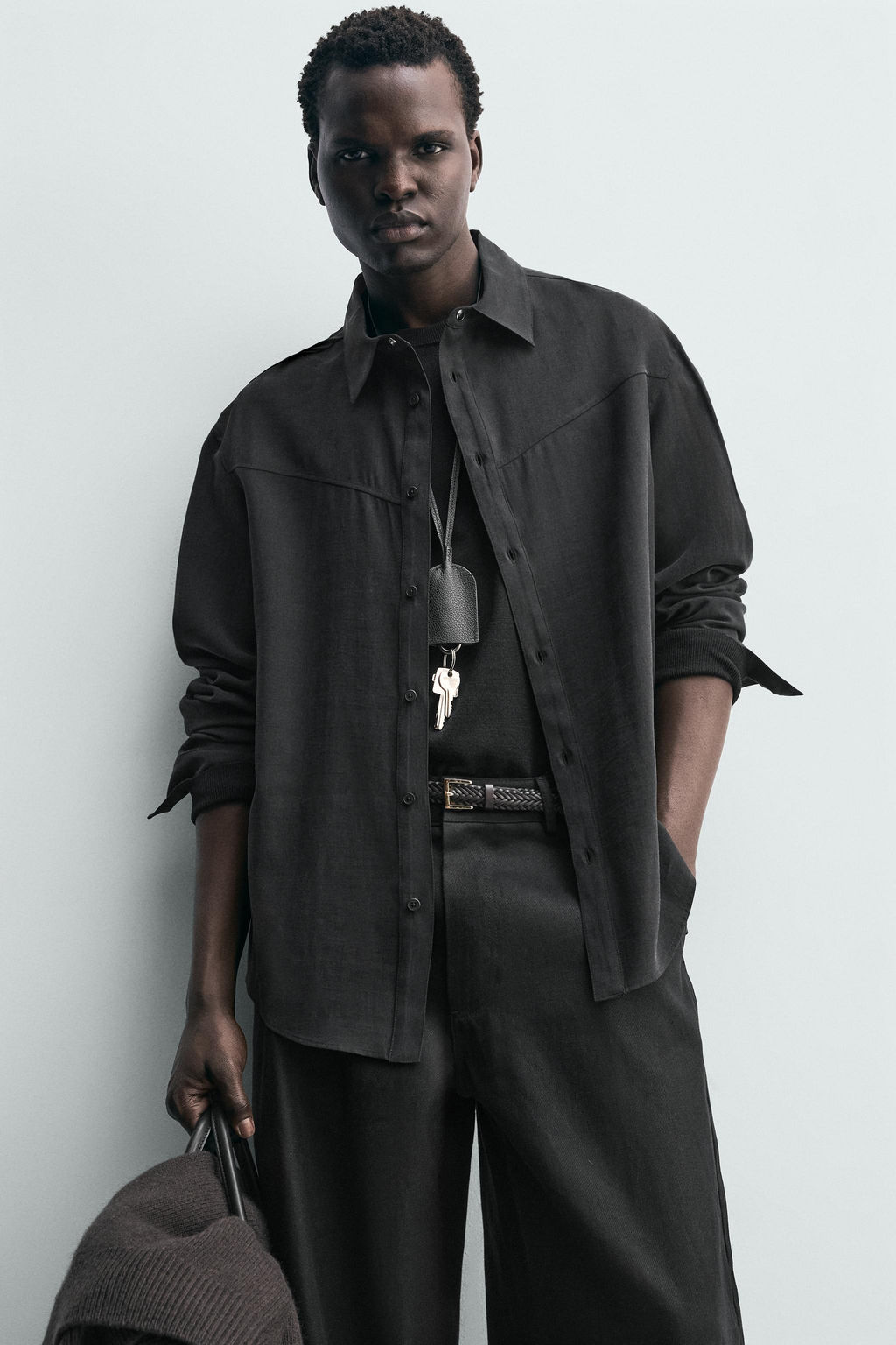 Рубашка CAMISA WESTERN FLUIDA черная