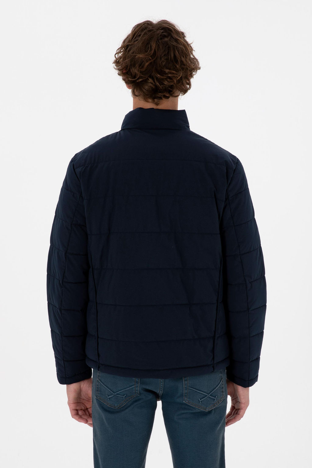 Erkek Lacivert Mont Sepette S_rpriz _ndirim