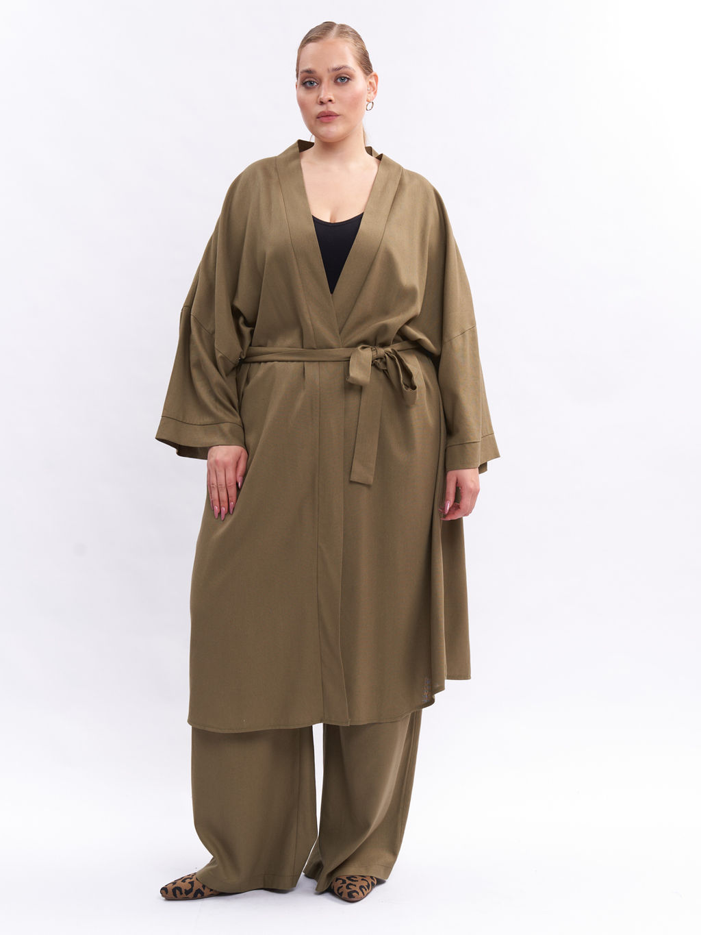 Кардиган льняной длинный TKA04052TBK58 - Артесса фото 11