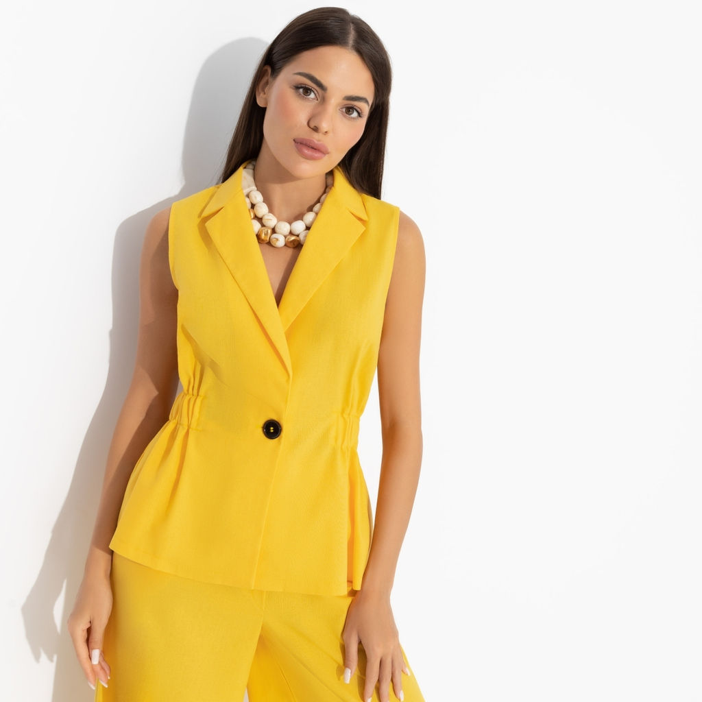 Жилет приталенный Летнее наслаждение (желтый) - Charutti фото 7