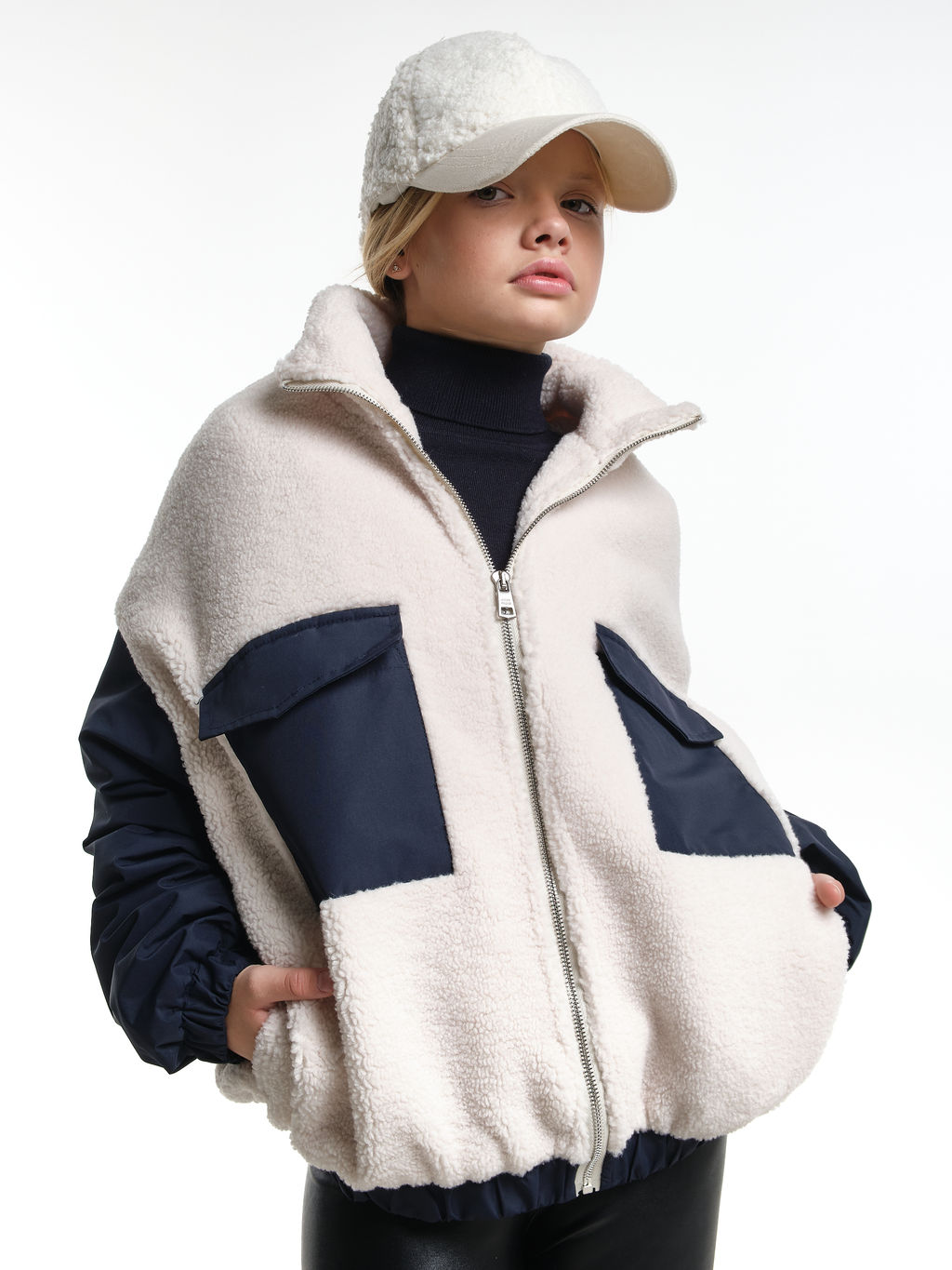 Джемпер Тедди на молнии 33-8231 касар/синий - Mini maxi фото 2