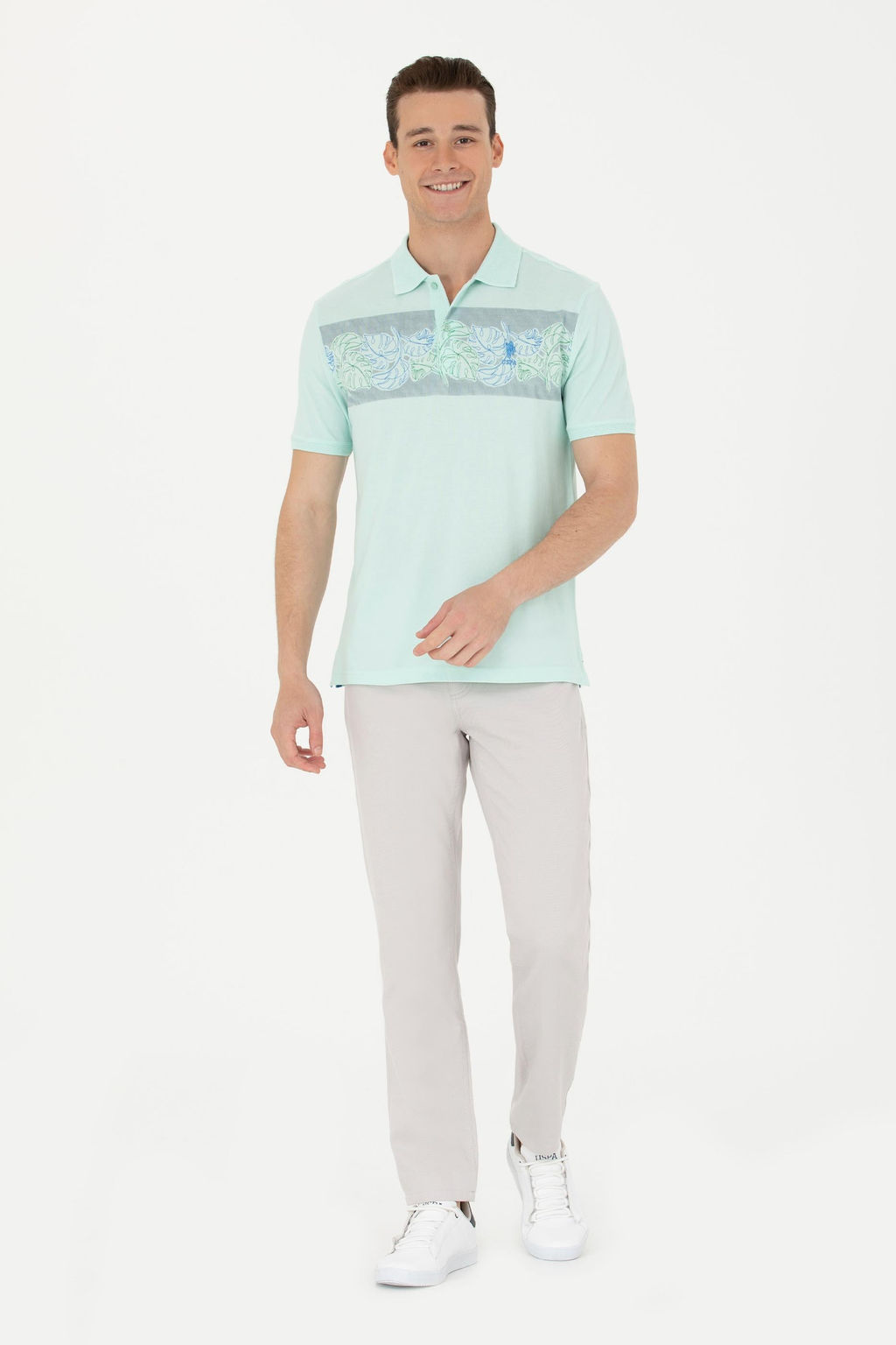 Erkek Regular Fit A__k Gri Kanvas / Chino Pantolon