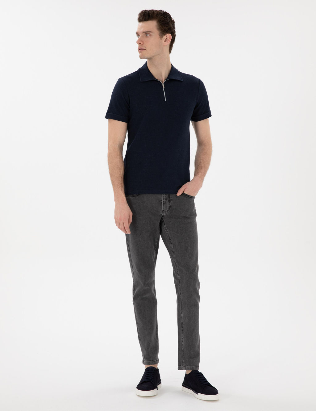 Lacivert Slim Fit Ti__rt