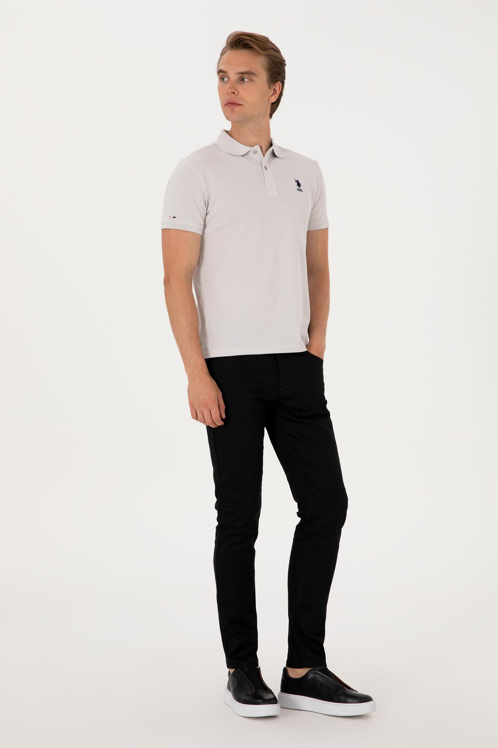 Erkek A__k Gri Basic Ti__rt - U.s. polo assn фото 4