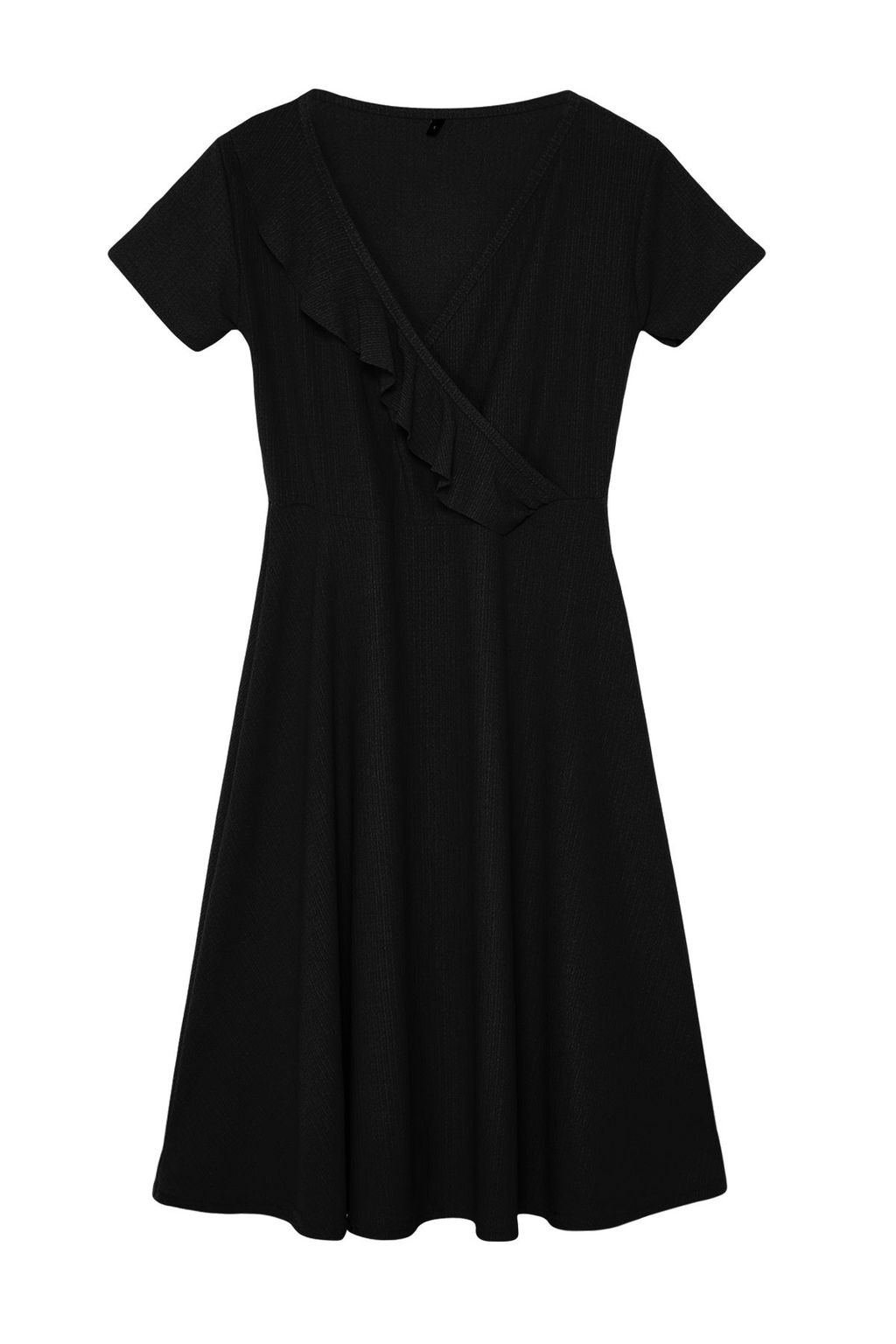 Siyah F?rf?rl? Kruvaze Kapamal? Skater/Belden Ac?lan Esnek Midi Orme Elbise TWOSS24EL01068 - Trendyolmilla фото 7