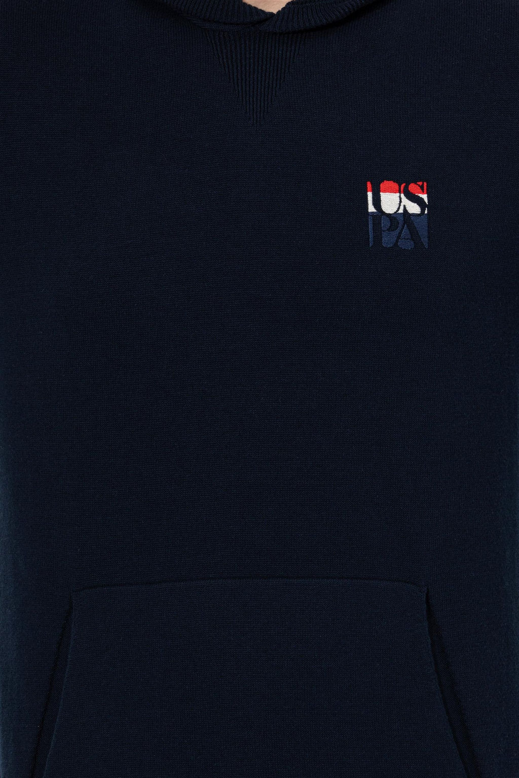 U. S. Polo Assn Мужской темно-синий трикотажный свитер с капюшоном - U.s. polo assn фото 12