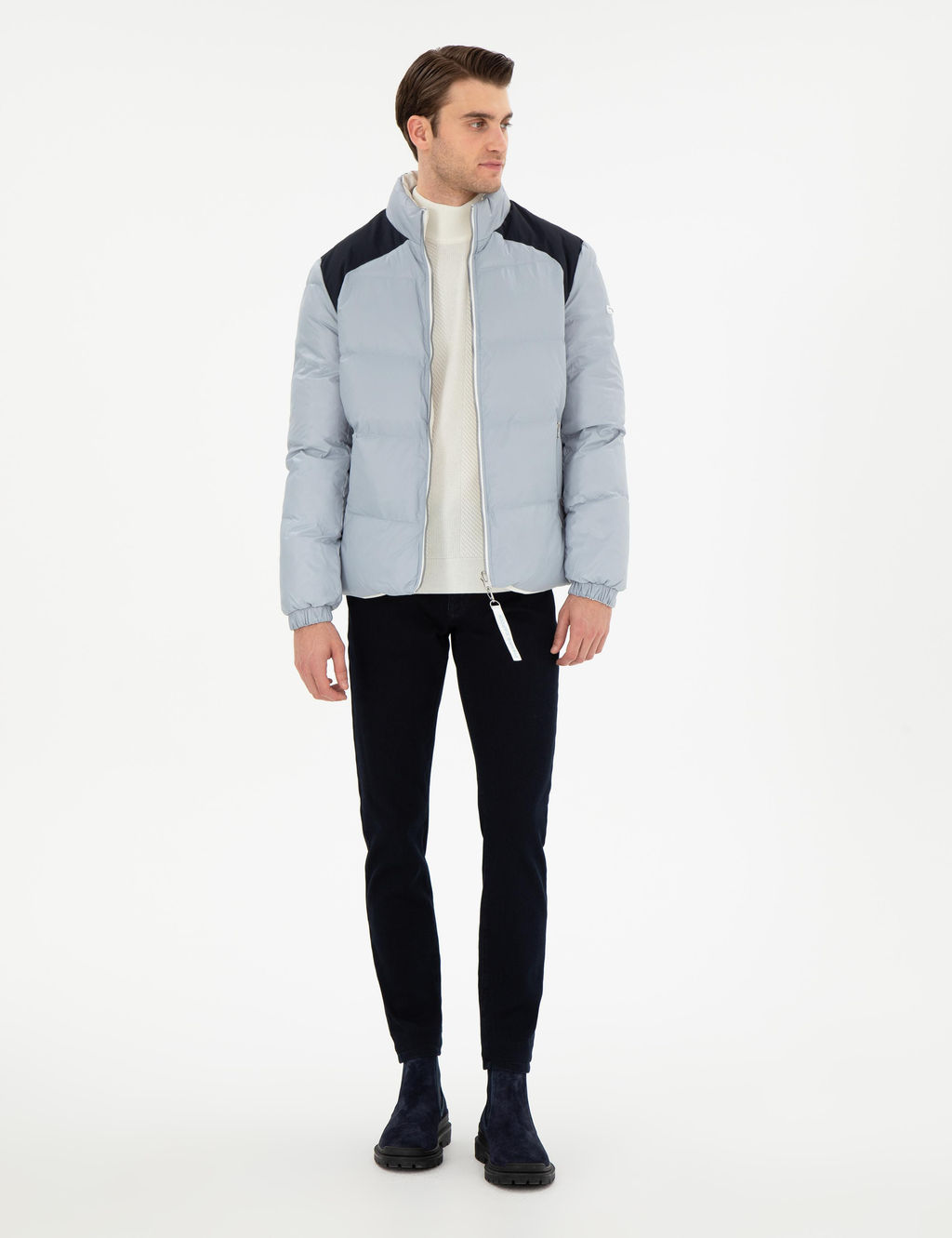 Lacivert _ift Tarafl_ Kaz T_y_ Mont