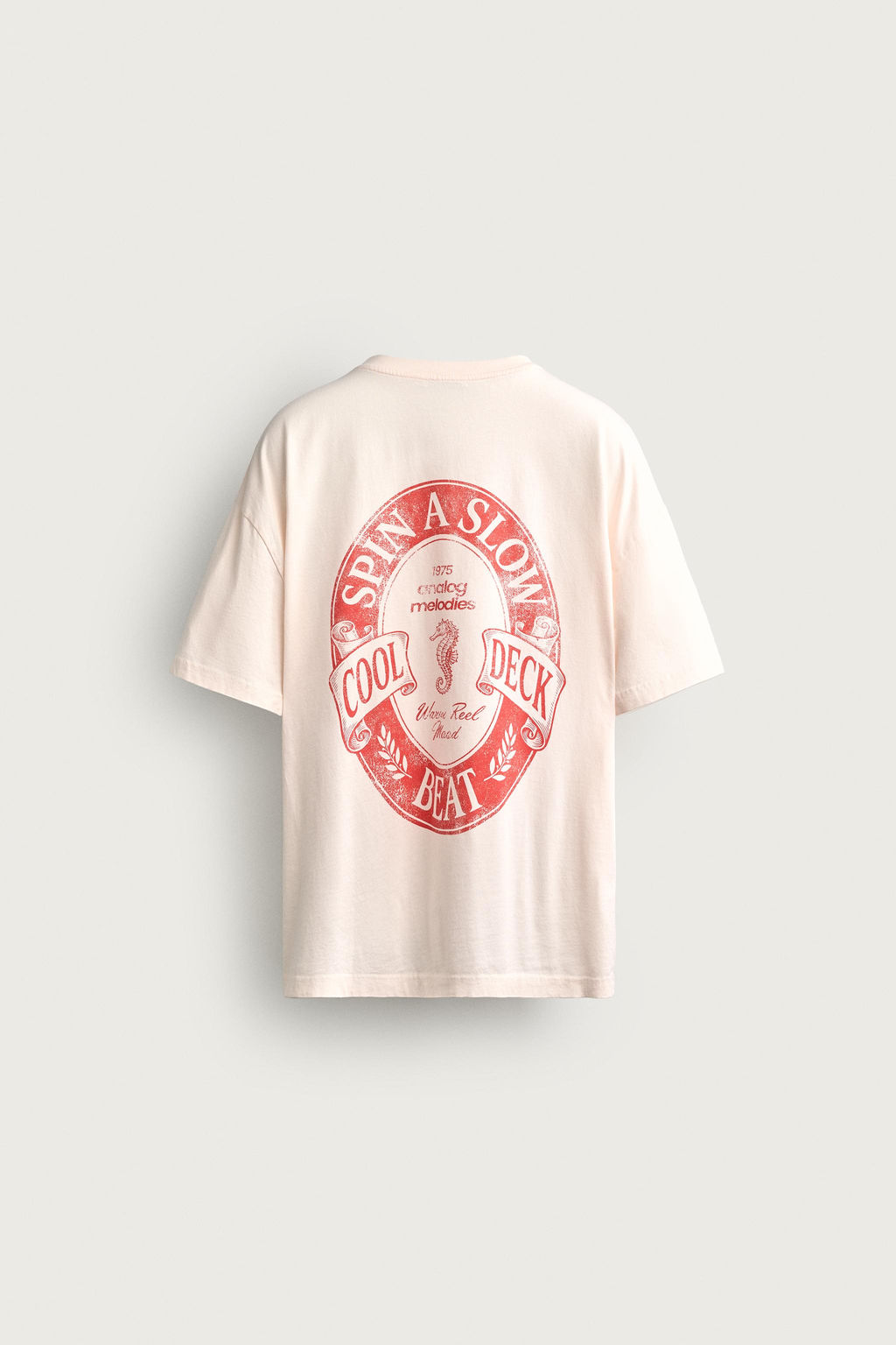 CAMISETA RELAXED FIT TEXTOS LAVADOS / Rosa - Zara фото 6