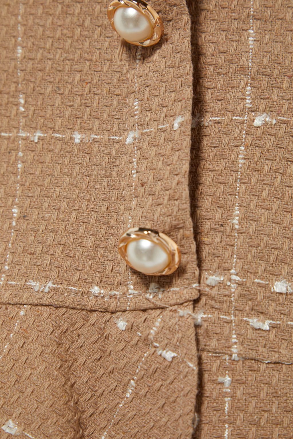 TRENDYOLMILLA Siyah Dugmeli Tuvit Kumas Etek Ucu Volanl? Mini Dokuma Etek TWOAW22ET0155 фото 7