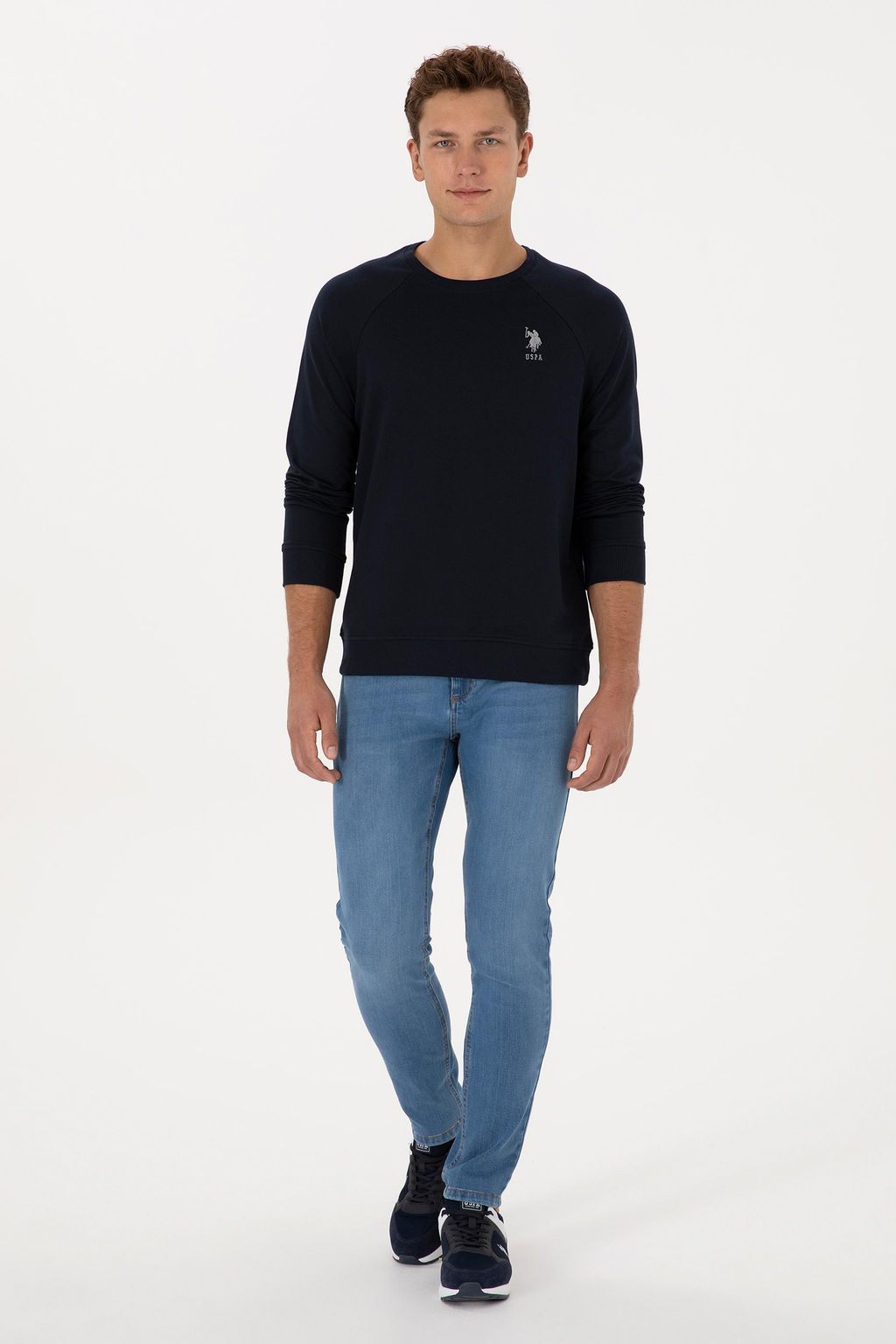 Erkek Lacivert Basic Sweatshirt - U.s. polo assn фото 4