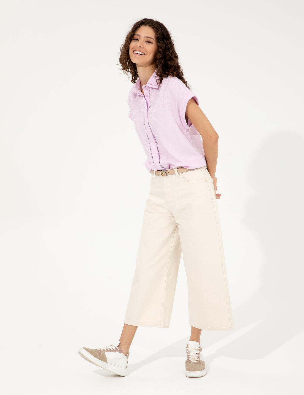 Lila Regular Fit K_sa Kollu G_mlek - Pierre cardin фото 4