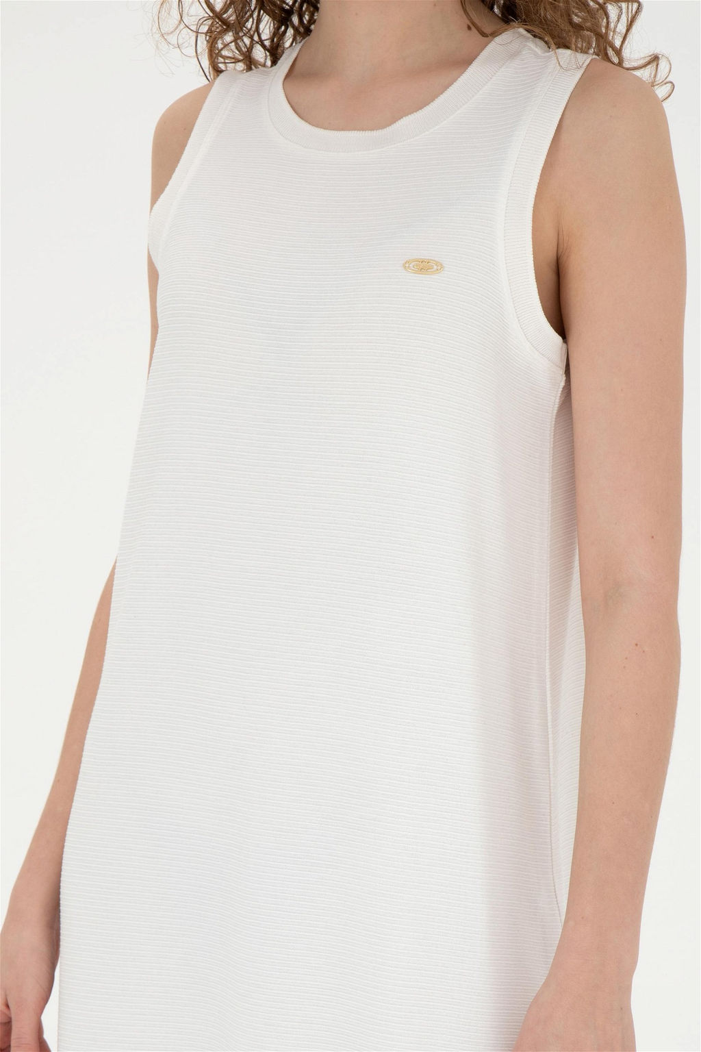 Женское трикотажное платье цвета экрю - U.s. polo assn фото 6