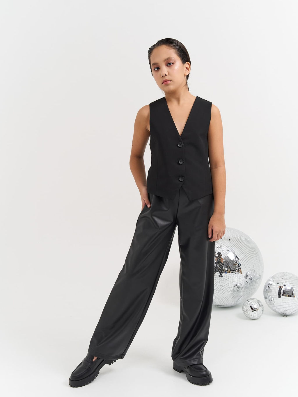 Жилет "Уголь" для девочки 7+