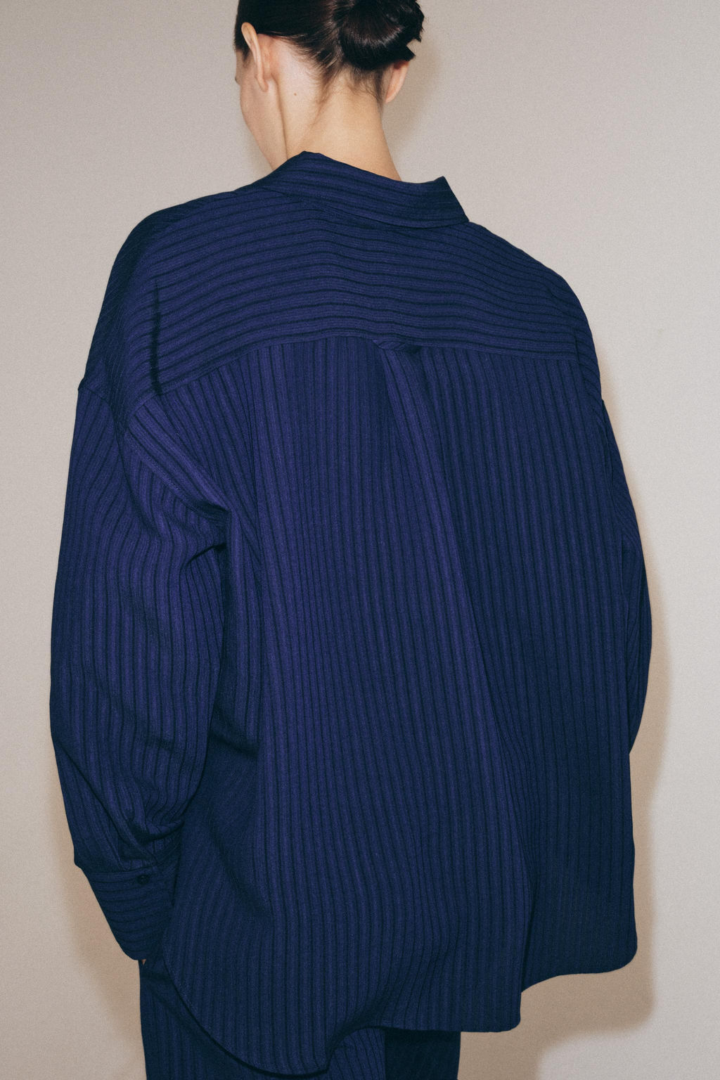 CAMISA RAYAS JACQUARD ZW COLLECTION / Marino - Zara фото 3