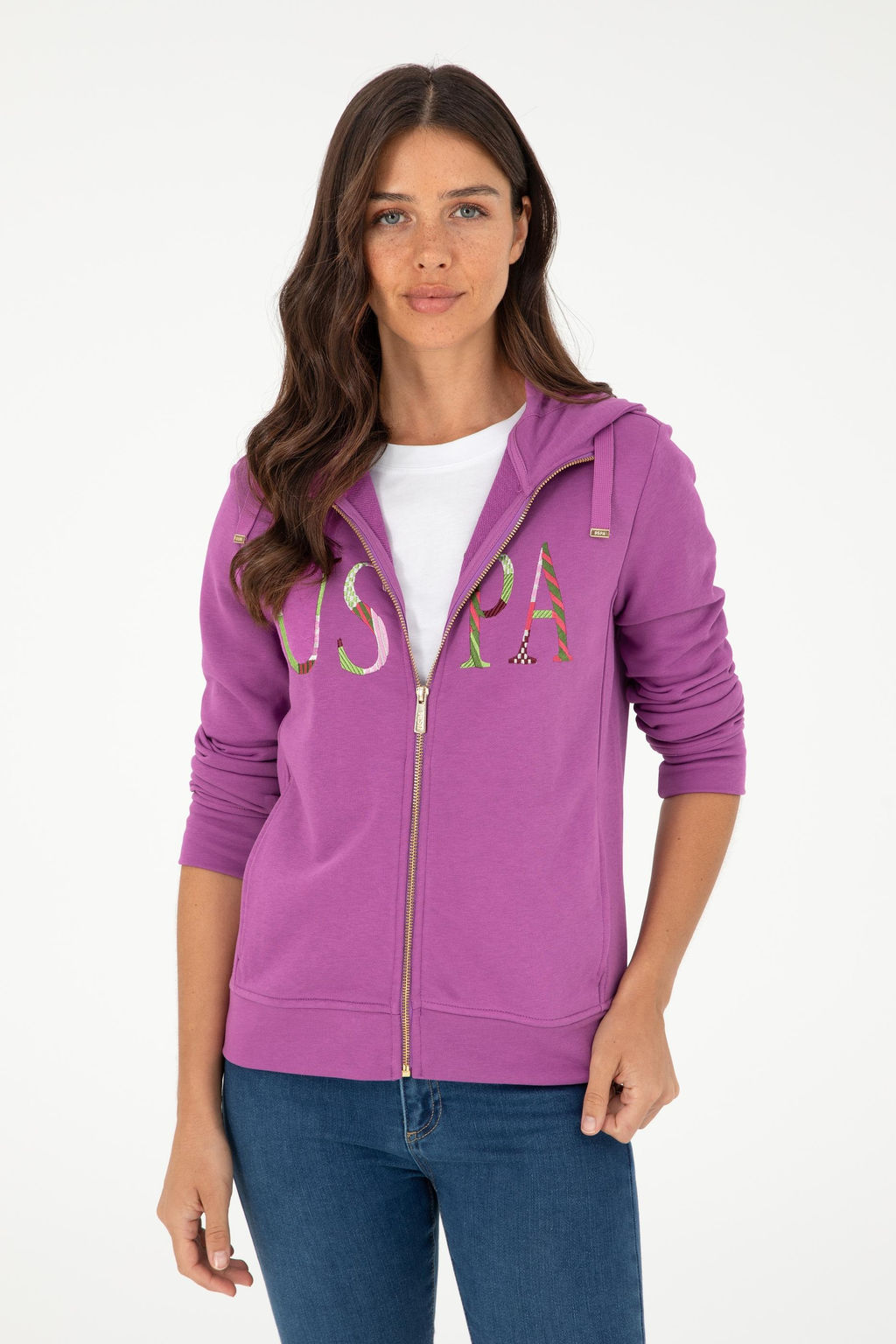 U. S. Polo Assn / Женский фиолетовый базовый свитшот - U.s. polo assn фото 3