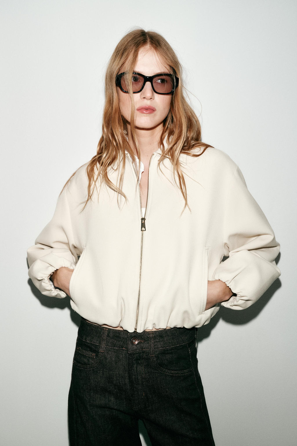 PUFF-SLEEVE JACKET WITH ZIP - Zara фото 9