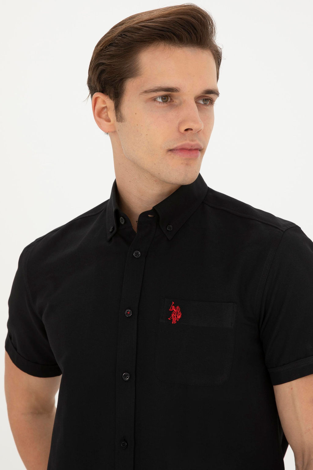 Мужская черная рубашка с коротким рукавом - U.s. polo assn фото 2