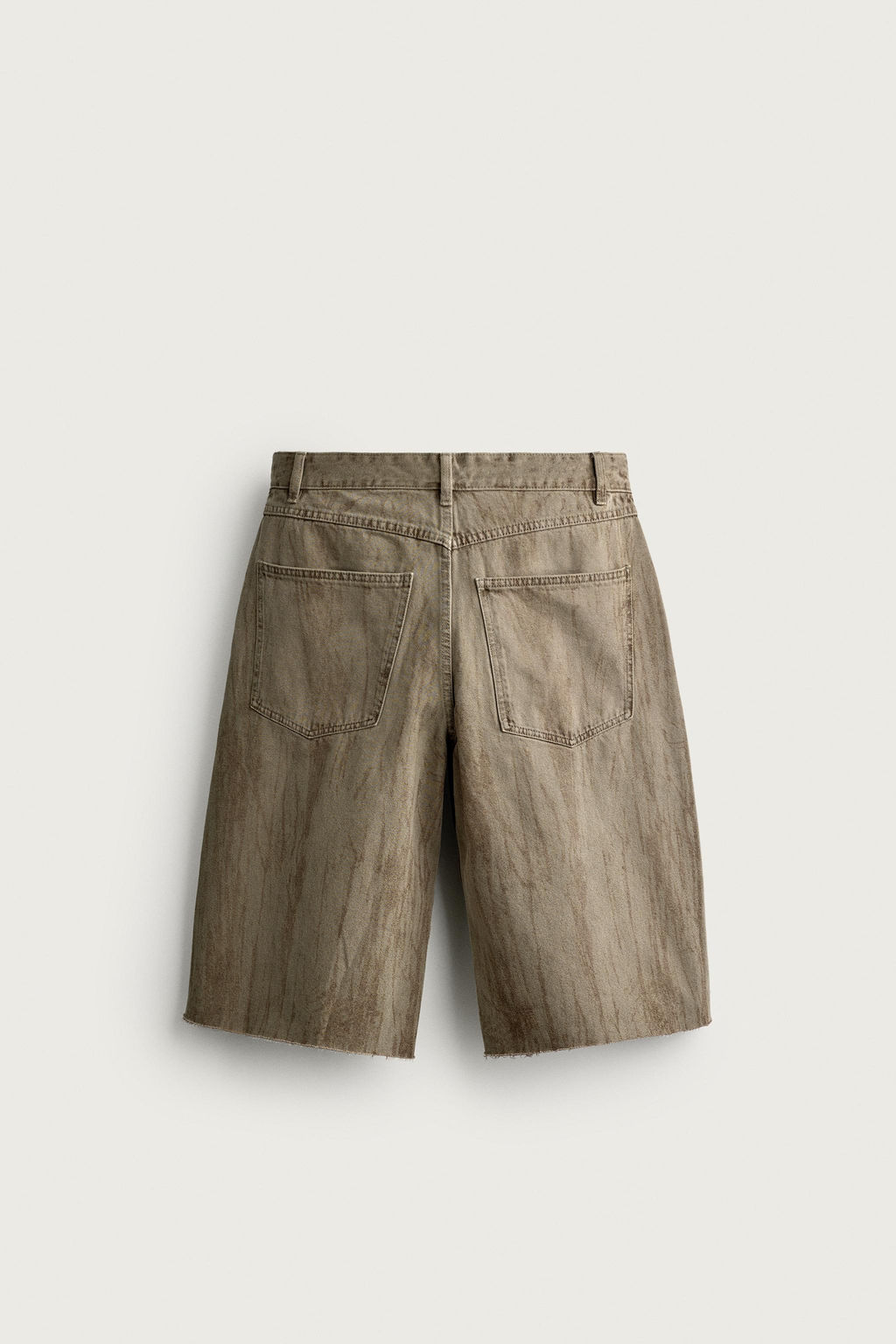 JORTS DENIM LAVADO ESTAMPADO / Tostado - Zara фото 7